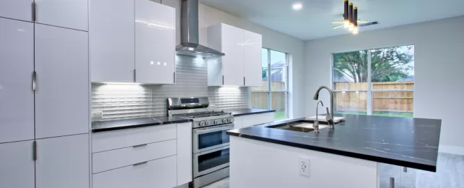 Best kitchen layouts for Houston suburbs including L-shaped, U-shaped, galley, island, and open concept designs.