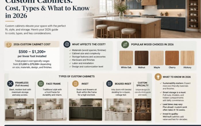 Custom Cabinets: Cost, Types & What to Know in 2026