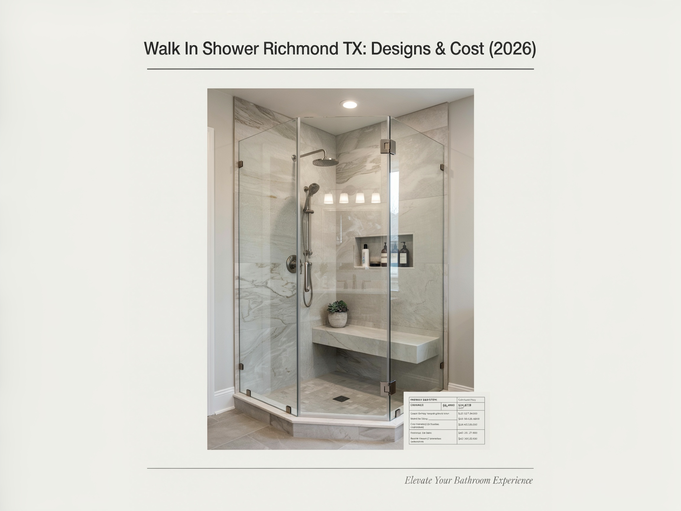 Walk In Shower Richmond TX: Designs & Cost (2026)